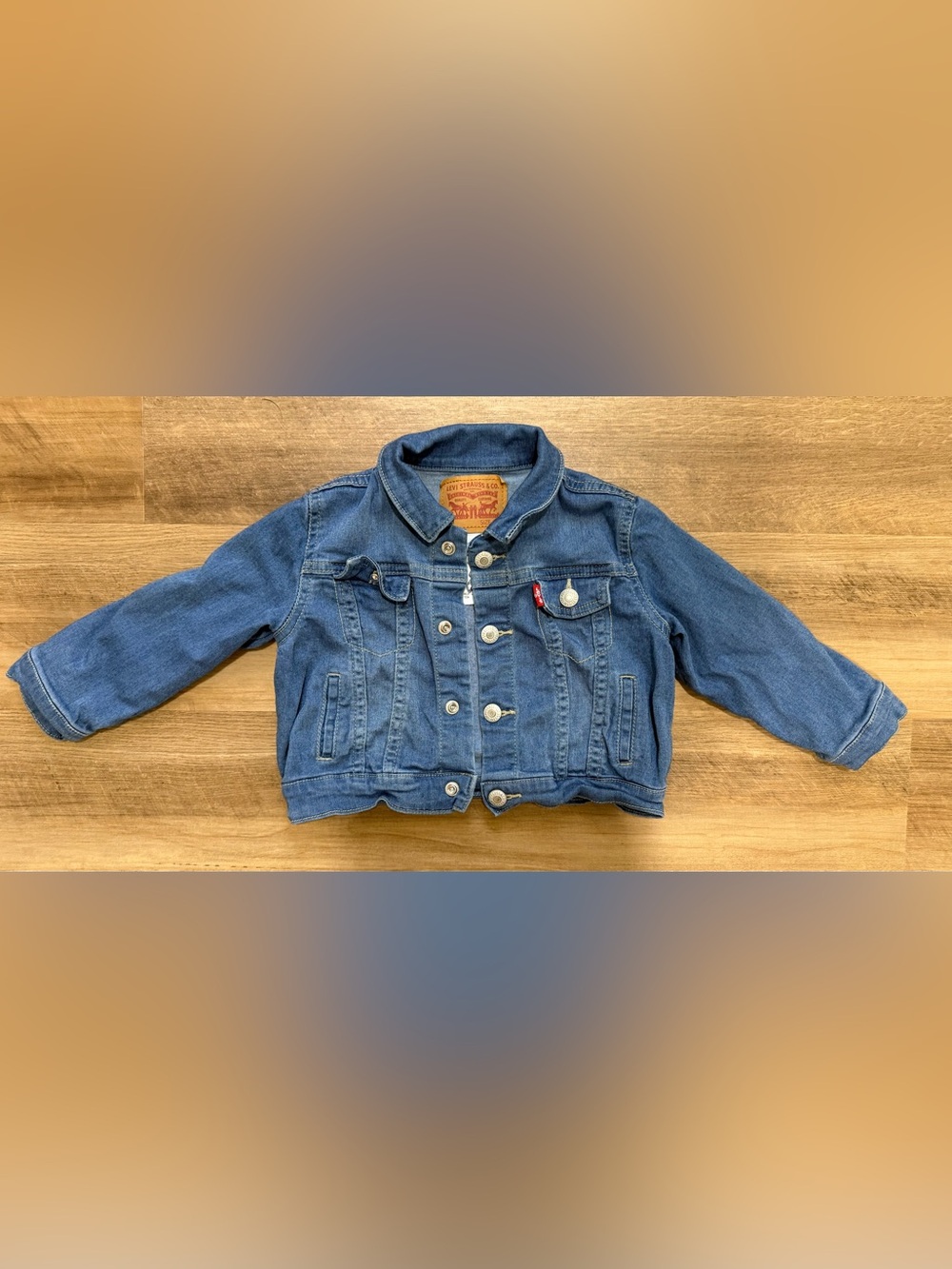 Levi's Kids Dark Blue Denim Jacket with Silver Buttons
